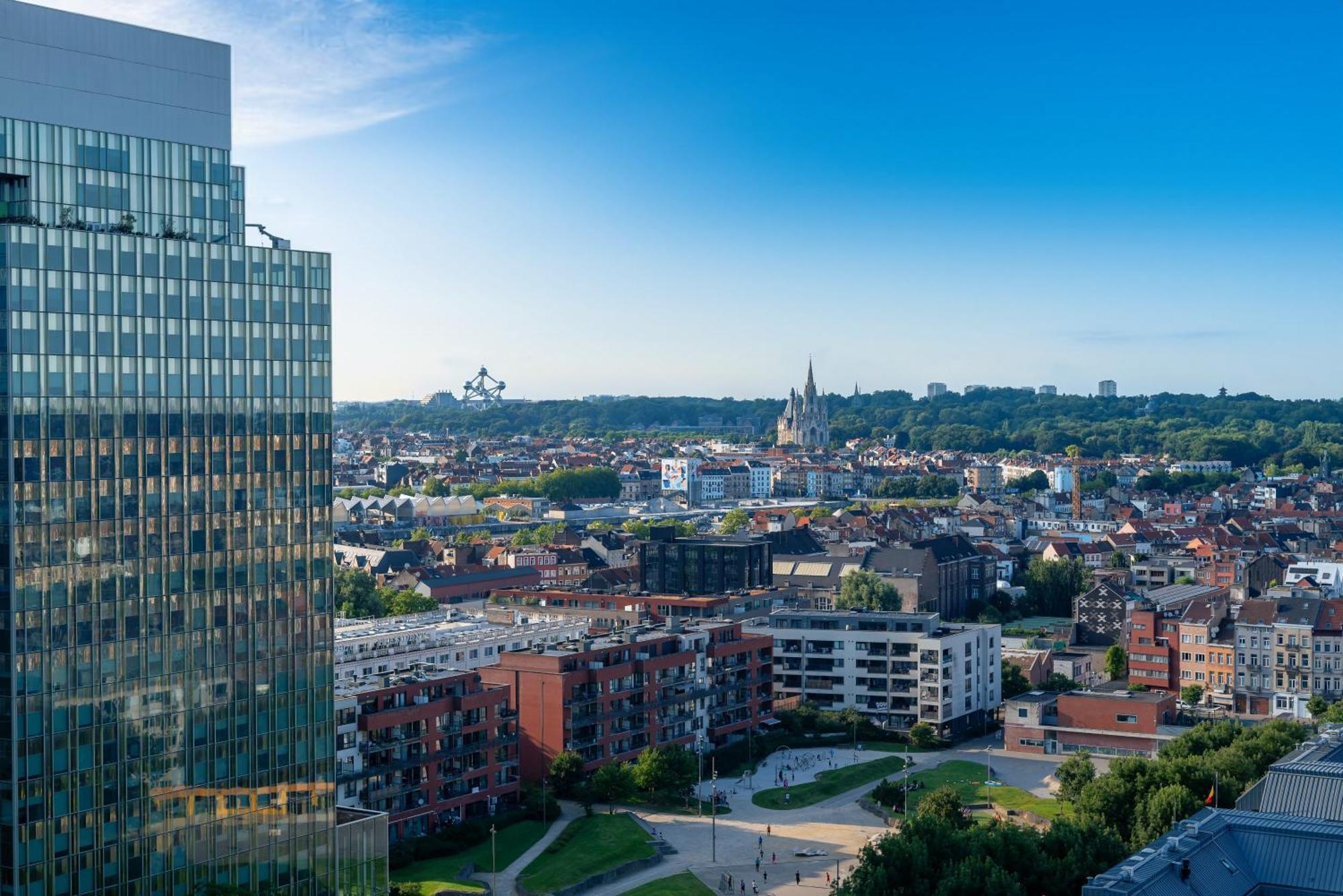 Studio Avec Vue Panoramique Et Parking Gratuit Bruxelles Eksteriør billede